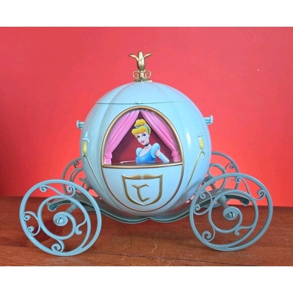 Disney Parks Cinderella's Carriage Popcorn Bucket Disney Souvenir Teal Green - Picture 3 of 7